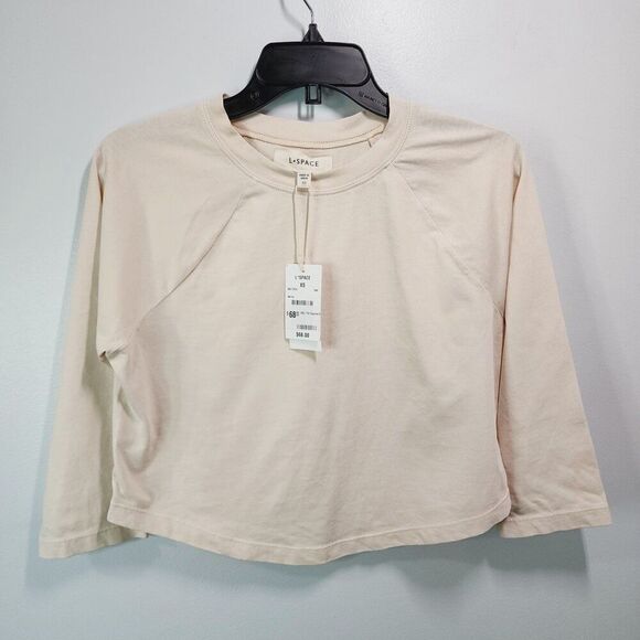 NWT $68 Lspace 'Mel Tee' Cropped Baseball Tee - Picture 6 of 8